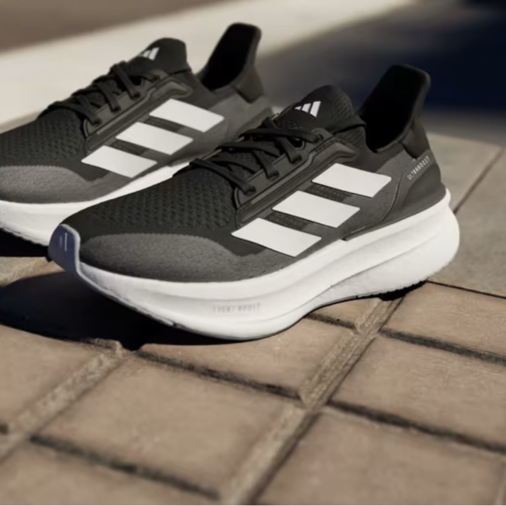 Adidas Men's Black and White Athletic Sneakers